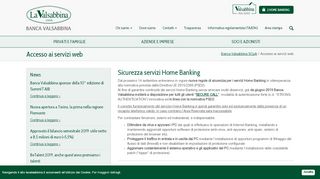 
                            2. Accesso ai servizi web - Banca Valsabbina