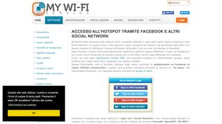 
                            8. Accesso all'hotspot tramite facebook e altri Social Network