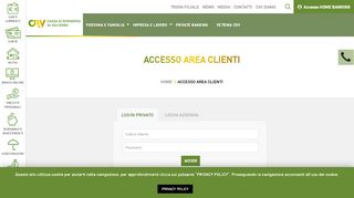 
                            1. ACCESSO AREA CLIENTI - Cassa di Risparmio di Volterra