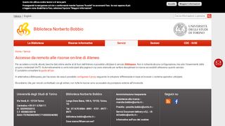 
                            4. Accesso da remoto alle risorse on-line - Biblioteca Norberto ...