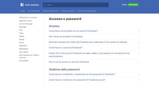 
                            8. Accesso e password | Centro assistenza di Facebook | Facebook