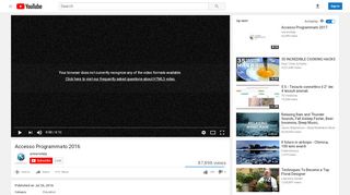 
                            9. Accesso Programmato 2016 - YouTube