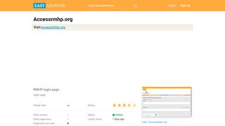 
                            7. Accessrmhp.org: RMHP login page - Easy Counter