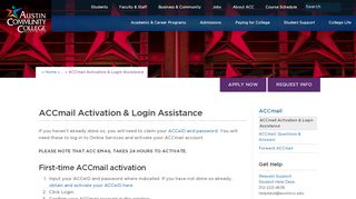 
                            9. ACCmail Activation & Login Assistance | Austin Community ...