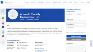 
                            5. Accolade Property Management, Inc., TX Corporation Broker - HAR.com