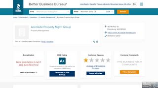 
                            7. Accolade Property Mgmt Group | Better Business Bureau® Profile