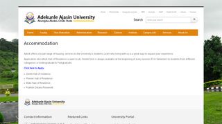 
                            1. Accommodation – Adekunle Ajasin University