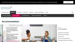 
                            7. Accommodation | Nottingham Trent University