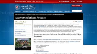 
                            10. Accommodations Process | Sacred Heart University Connecticut