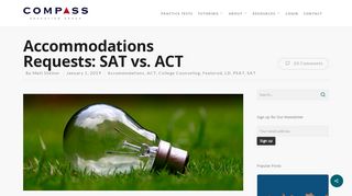 
                            8. Accommodations Requests: SAT vs. ACT - Compass ...