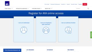 
                            2. Account access registration - AXA