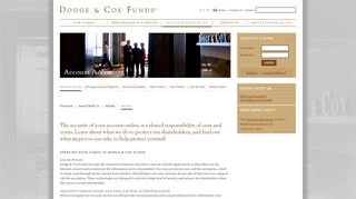 
                            4. Account Access Security - Dodge & Cox Funds