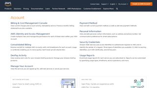 
                            5. Account - Amazon Web Services