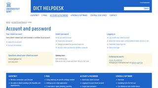 
                            2. Account and password - Helpdesk UGent - Universiteit Gent