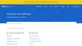
                            3. Account and settings – Prezi Support Center
