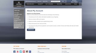 
                            1. Account Benefits | Acura Owners Account | Acura Owners Site