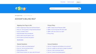 
                            3. Account & Billing Help – iWin Support Portal