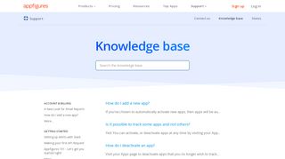 
                            5. Account & Billing | Knowledge base · Appfigures