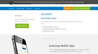 
                            3. Account | Clinical Drug Information - Lexicomp