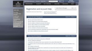 
                            2. Account Help | Acura Owners Account | Acura Owners Site