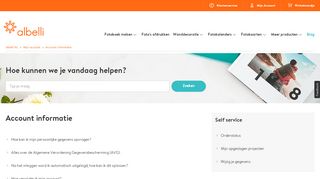 
                            4. Account informatie – albelli NL