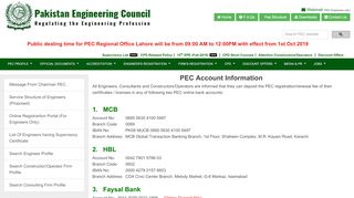 
                            8. Account Information - pec.org.pk