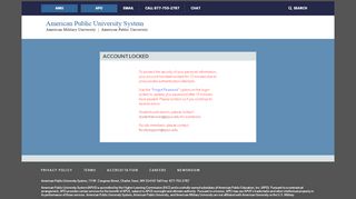 
                            5. Account Locked - American Public University System