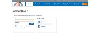 
                            4. Account Log In | City of Mesa