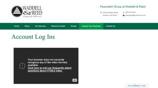
                            7. Account Log Ins | Waddell & Reed, Inc.