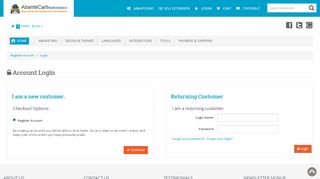 
                            1. Account Login - AbanteCart Marketplace