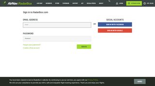 
                            7. Account Login - AirNav RadarBox24.com
