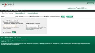 
                            5. Account Login - Appalachian Regional Library