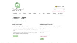 
                            6. Account Login - Artfully Reimagined