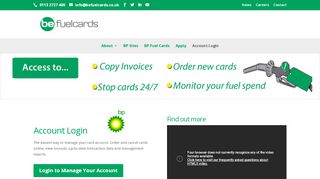 
                            7. Account Login - Be Fuelcards