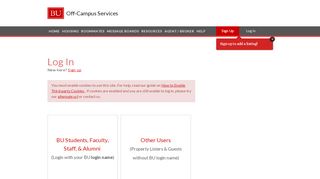 
                            7. Account Login - Boston University Off-Campus Housing Search