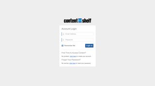 
                            3. Account Login - ContentShelf.com