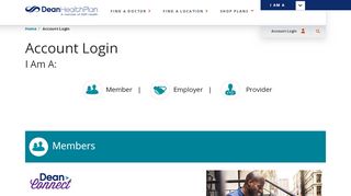 
                            1. Account Login - Dean Health Plan