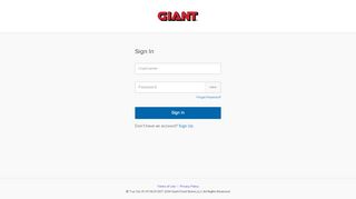 
                            4. Account Login - Giant Food Stores