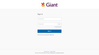 
                            6. Account Login - Giant Food