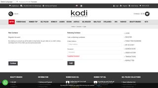 
                            3. Account Login - Kodi Professional Store