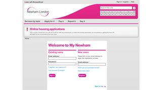 
                            3. Account Login - London Borough of Newham