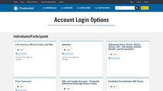 
                            3. Account Login Options | Prudential Financial