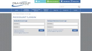 
                            2. Account Login | P&A Group − Administered Around You