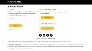 
                            2. Account Login | RushCard: Prepaid Visa Card