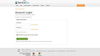 
                            2. Account Login - ServiceLive for Business