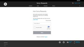 
                            2. Account Login - Sony Rewards