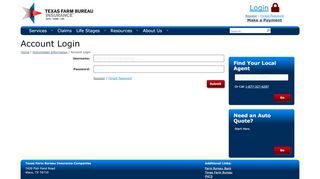 
                            9. Account Login - Texas Farm Bureau Insurance