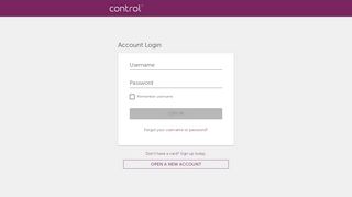 
                            5. Account Login - The Control™ Prepaid Mastercard