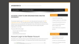 
                            9. Account Login to AWS Organizations created …