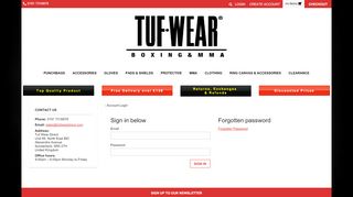 
                            2. Account Login - Tuf Wear Direct Ltd